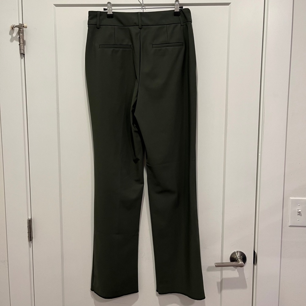 Christian Siriano New York Olive Green Straight Leg Dress Pants Womens Size 8